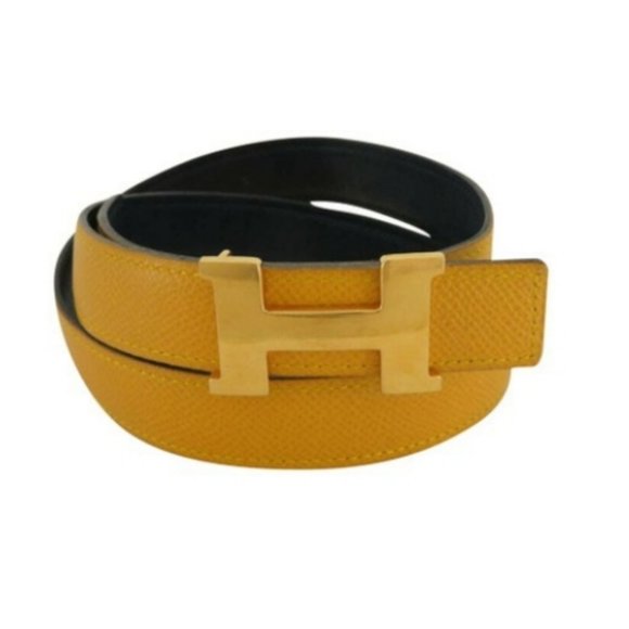 Hermes Accessories - 💯 AUTH HERMES LEATHER REVERSIBLE CONSTANCE H BELT